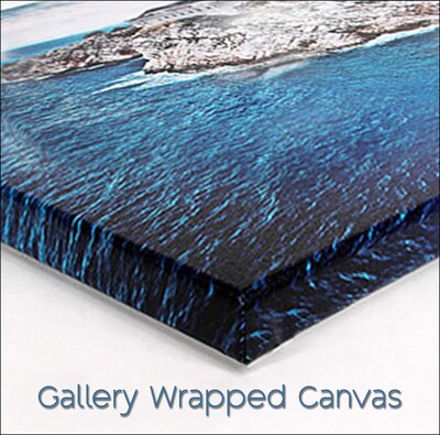 CANVAS PRINT. Framed Gallery Wrap. Landscape. Coastal Wall Art.  Stylish Wood Floater Frame. 17" x 11", 24" x 16", or 36" x 24" Print. - image3
